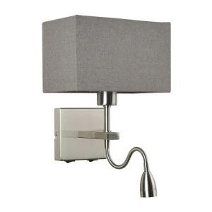 Italux Norte  Lampa przyłóżkowa WL-1122-2-BL-SN-RC-GR Nikiel