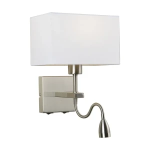 Italux Norte  Lampa przyłóżkowa WL-1122-2-BL-SN-RC-WH Nikiel