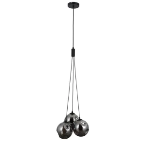 Italux Perlos  Lampa wisząca PND-54456-3A-HB-SMG Czarny mat