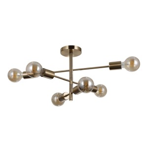 Italux Piansi  Lampa wisząca PND-4025-6-HBR Mosiądz miodowy