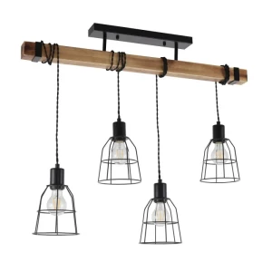 Italux Ponte  Lampa wisząca PND-4290-4-L Czarny