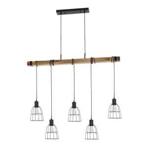 Italux Ponte  Lampa wisząca PND-4290-5-L Czarny
