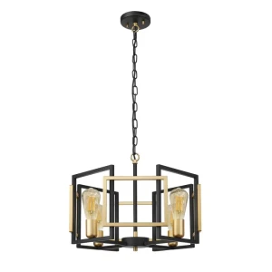 Italux Primero  Lampa wisząca PND-44003-4-BK-GD Złoty, czarny mat