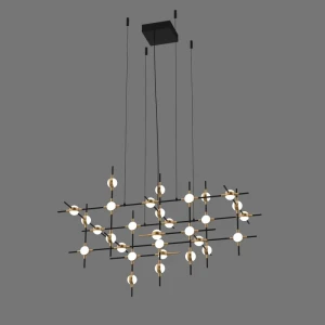 Italux Provenza  Lampa wisząca MD18001067-30A BG Czarny, złoty