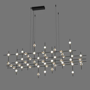 Italux Provenza  Lampa wisząca MD18001067-55A BG Czarny, złoty