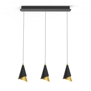 Italux Raalto  Lampa wisząca PND-433128-3 Czarny, złoty