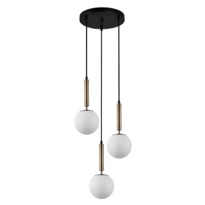 Italux Ravena  Lampa wisząca PND-2324-3A GD+OPAL Mosiężny