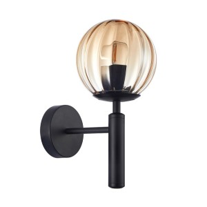 Italux Ravena  Kinkiet WL-2324-1 BK+AMB Czarny