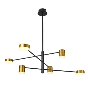Italux Remdal  Lampa wisząca PND-16374-6-BK-GD-4K Złoty