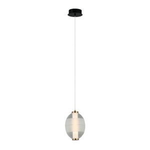 Italux Rinot  Lampa wisząca PND-45372-1-WH-CL Czarny, biały, przezroczysty