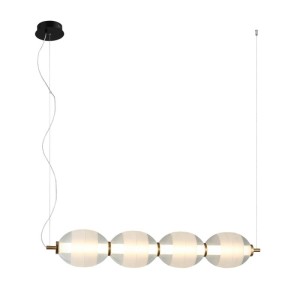 Italux Rinot  Lampa wisząca PND-45372-4-WH-CL Czarny, biały, przezroczysty