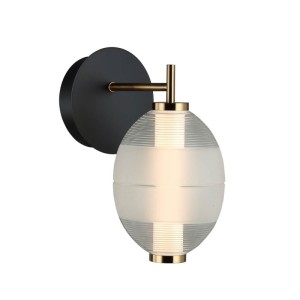Italux Rinot  Kinkiet WL-45372-1-WH-CL Czarny, biały, przezroczysty