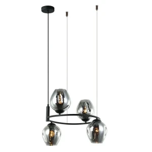 Italux Roxane  Lampa wisząca MDM-4045-4 BK+SG Czarny