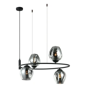 Italux Roxane  Lampa wisząca MDM-4046-4 BK+SG Czarny