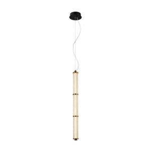 Italux Sanpo  Lampa wisząca PND-26384-3V-GD-CL Czarny, przezroczysty