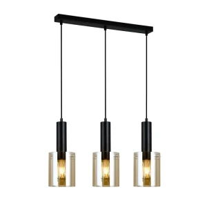 Italux Sardo  Lampa wisząca PND-5581-3-BK+AMB Czarny
