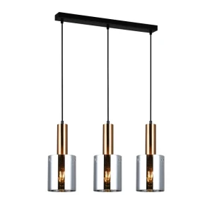 Italux Sardo  Lampa wisząca PND-5581-3-BRO+SG Mosiężny