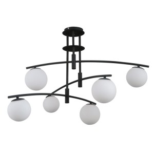 Italux Senai  Lampa wisząca PND-31322-6A-SB Czarny satynowany