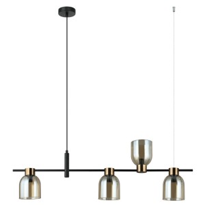 Italux Servio  Lampa wisząca PND-66892-4-BK-AMB Czarny