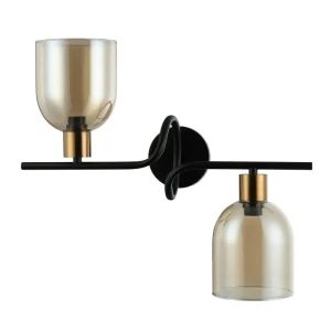 Italux Servio  Kinkiet WL-66892-2A-BK-AMB Czarny