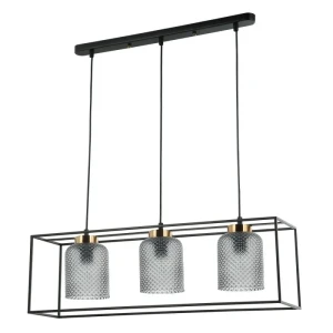 Italux Sinella  Lampa wisząca PND-23231-3-BK+SG Czarny