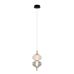 Italux Testa  Lampa wisząca PND-84938-2-BK Czarny, biały, przezroczysty