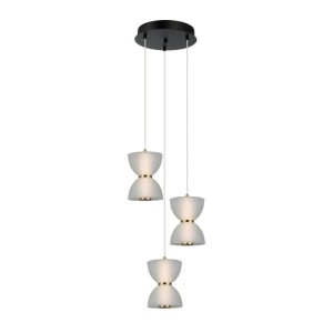 Italux Tica  Lampa wisząca PND-83949-3-BK Czarny, biały