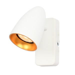 Italux Tino  Kinkiet WL-36748-1-WH-GD Biały, złoty