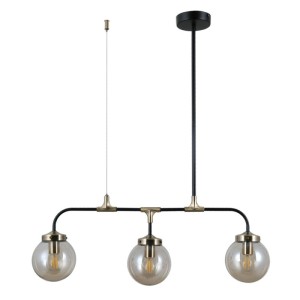 Italux Valpena  Lampa wisząca PND-48882-3 Czarny mat, antyczny brąz