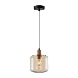 Italux Zona  Lampa wisząca PND-29257A-1-BRO-AMB Złoty