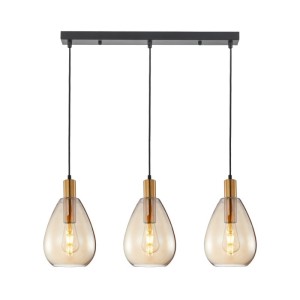 Italux Zulo  Lampa wisząca PND-27812-3-BRO-AMB Mosiądz
