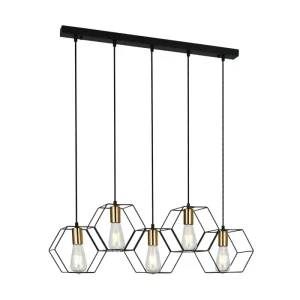 Italux Aina  Lampa wisząca PND-74889-5-BK Czarny