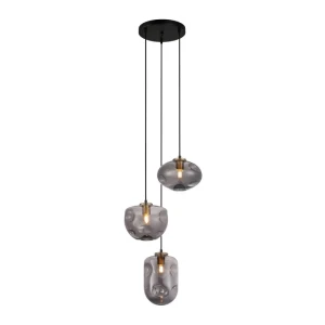 Italux Hatella  Lampa wisząca PND-112038-3A-BRO+SG Miedziany, czarny