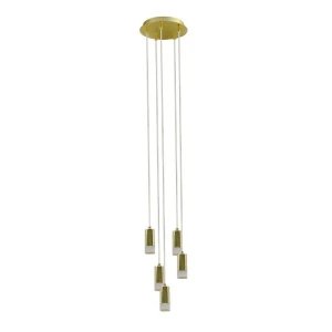 Italux Mentin  Lampa wisząca HD443N-05-8144 NN BB Mosieżny szczotkowany