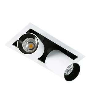 Italux Lampa wpuszczana sufitowa GL7117-2/12W 4000K WH+BL Biały, czarny