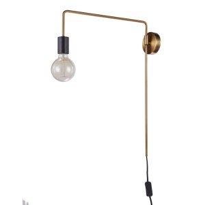 Italux Moniq  Kinkiet MB-BR1721402-W1-G Czarny mat, złoty