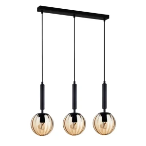 Italux Ravena  Lampa wisząca PND-2324-3L BK+AMB Czarny
