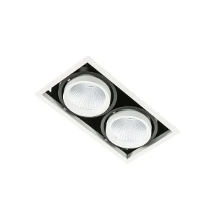 Italux Lampa wpuszczana sufitowa GL7108-2/2X18W 4000K WH+BL Biały, czarny