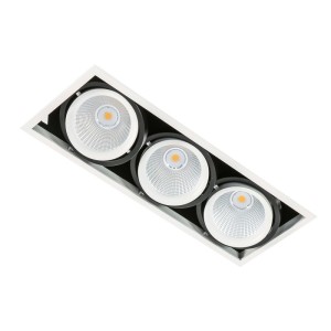 Italux Lampa wpuszczana sufitowa GL7108-3/3X18W 3000K WH+BL Biały, czarny