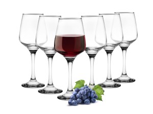 Kieliszki do wina 300ml szkło klasyczne na nóżce zestaw 6 szt