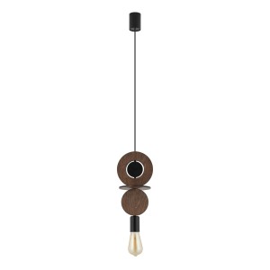Lampa sufitowa Lampy wiszące 25W only LED Ciemne drewno NOWODVORSKI