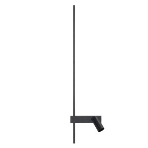 Lampa ścienna Kinkiet regulowany z włącznikiem 1x10W only LED, 1x11W LED Czarna NOWODVORSKI