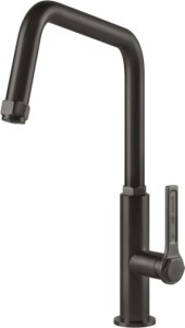 GESSI OFFICINE Bateria, obrotowa wylewka, czarny metal PVD