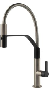 GESSI MESH Bateria jednouchwytowa półprofesjonalna, Czarny matowy/ Finox
