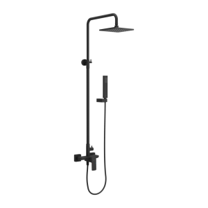Excellent Keria zestaw prysznicowy z deszczownicą 20 cm, czarny mat