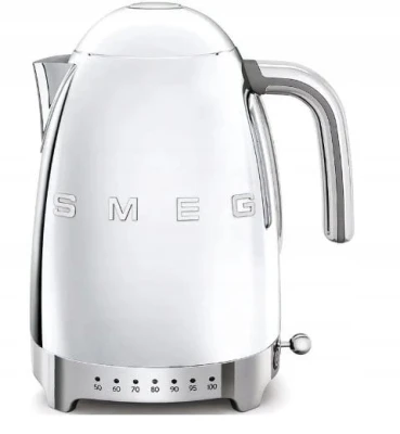 Retro Czajnik  z Regulacją Temperatury Smeg Klf04Sseu Chrom Srebrny