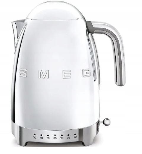 Retro Czajnik  z Regulacją Temperatury Smeg Klf04Sseu Chrom Srebrny