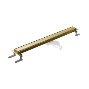 Excellent Stilio odpływ liniowy 80 cm z kołnierzem ruszt dekoracyjny, złoty połysk