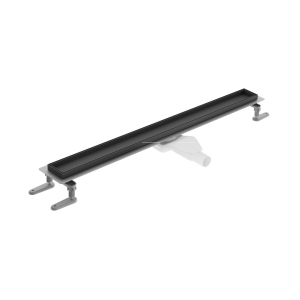 Stilio odpływ liniowy 90 cm z kołnierzem, czarny mat - Excellent