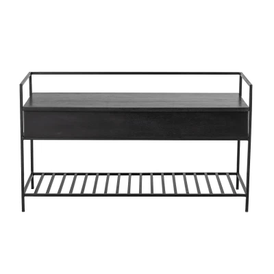 Ławka Abelone czarny Mango 102x58x40cm